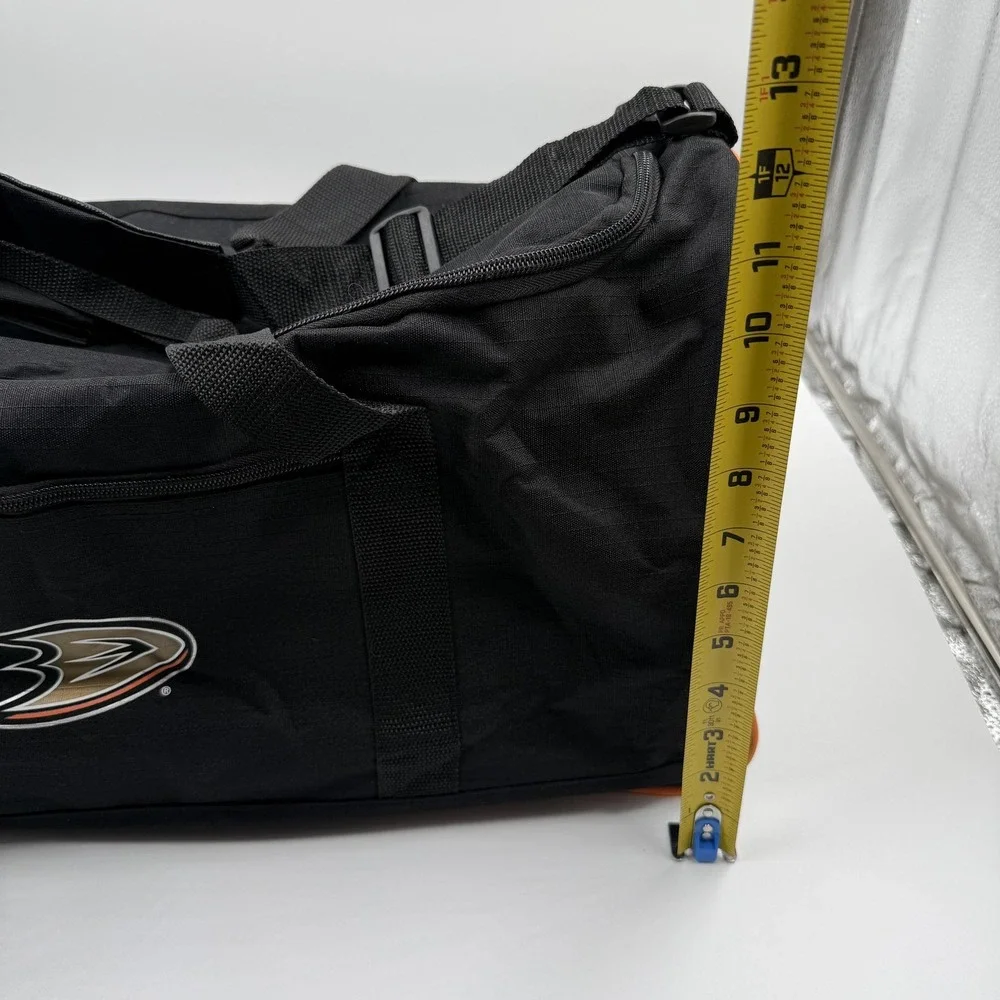 Vintage Anaheim Ducks Duffle Gym Bag Black NHL Hockey Die‎ Hards Booster Club